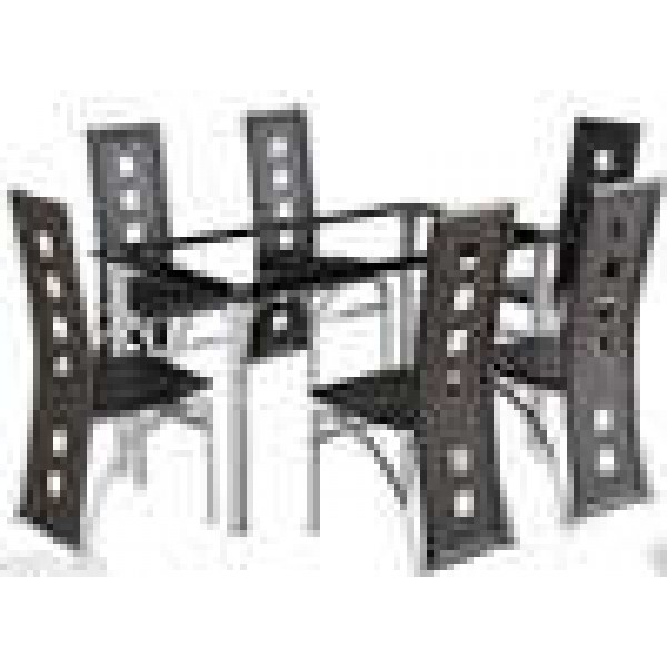 Dining Room Table Set And 6 Faux, Faux Leather Dining Chairs Set Of 6