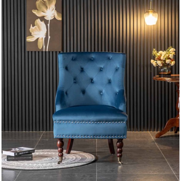 LISMORE classic design livingroom furniture accent velvet armchair
