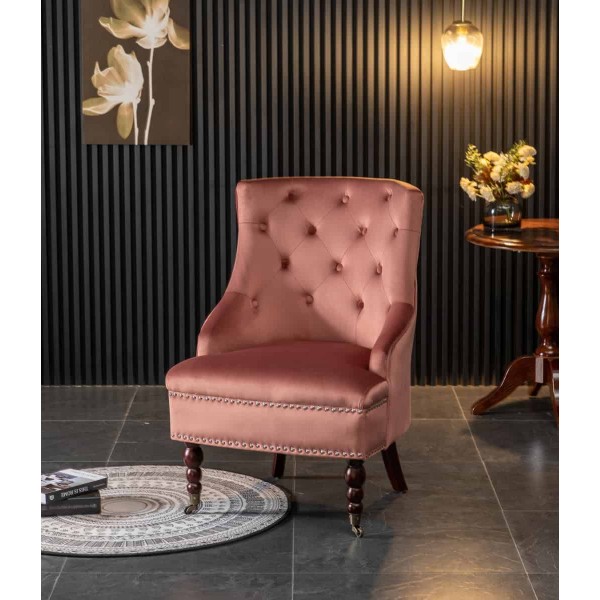 LISMORE classic design livingroom furniture accent velvet armchair