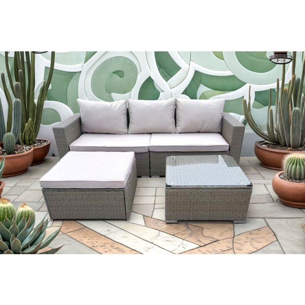 VANCOUVER 4 SEATER RATTAN GARDEN FURNITURE SET Tudor Furniture