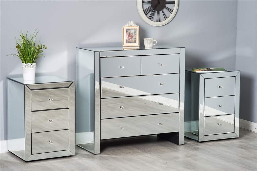 Next white glass bedroom clearance furniture