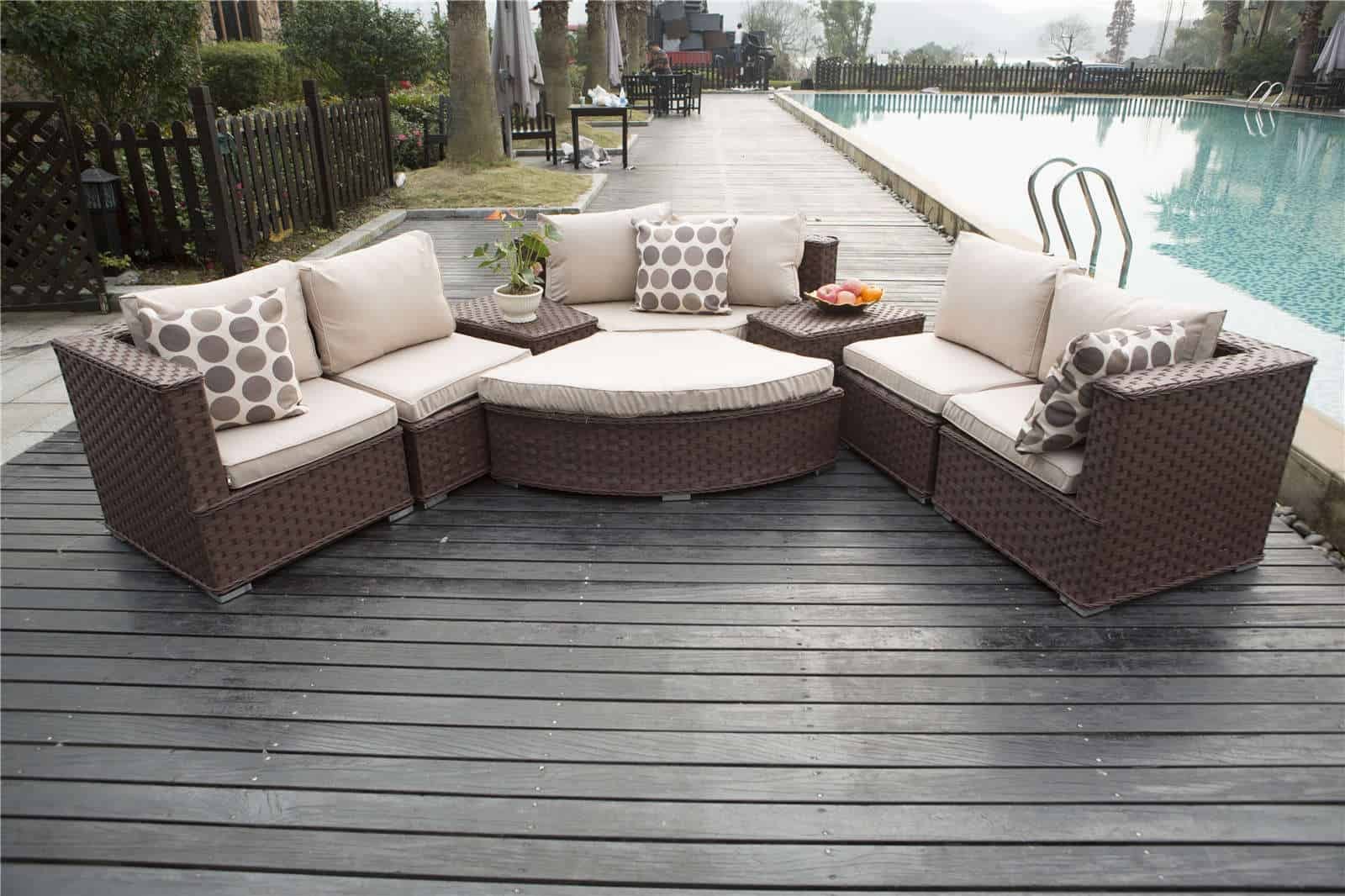 Yakoe Rattan Furniture | Half Moon Sofa Set | Dreams Outdoors | Tudor