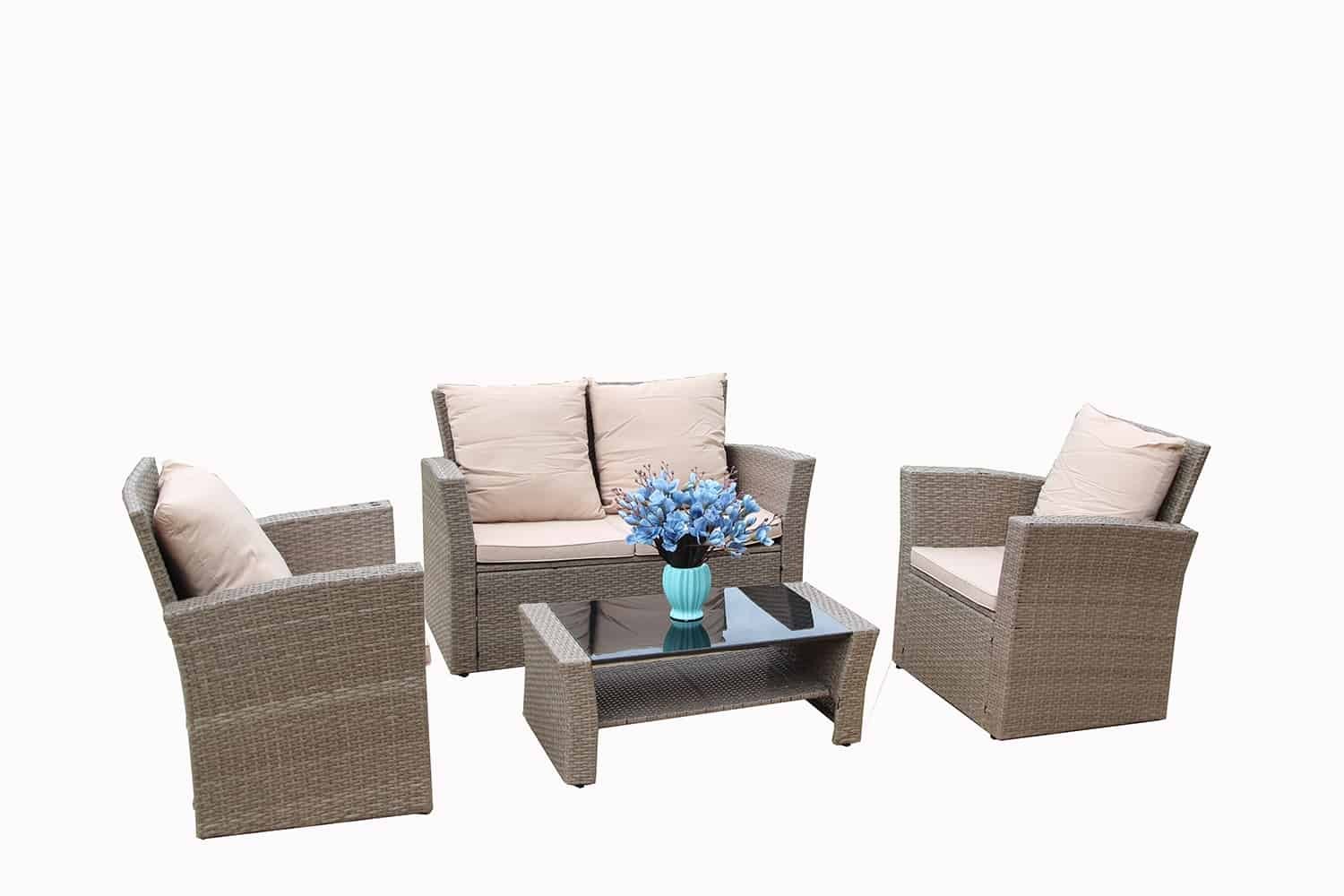 Yakoe 10 Seater Garden Dining Set and Bench One Tudor Furniture