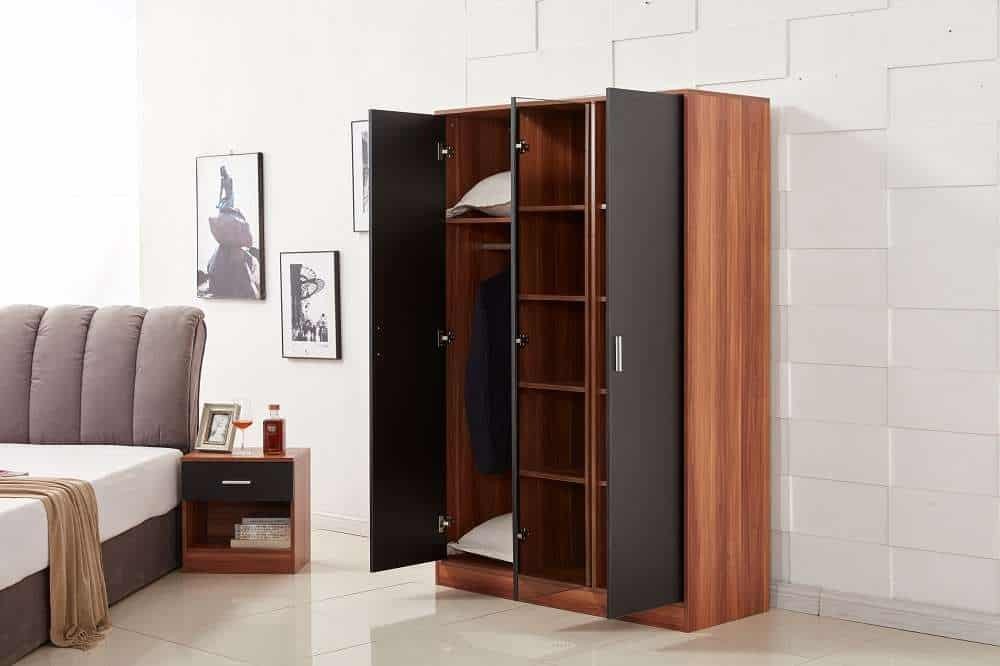 Black/Walnut Bedroom Furniture Set Range Wardrobe Tudor Furniture