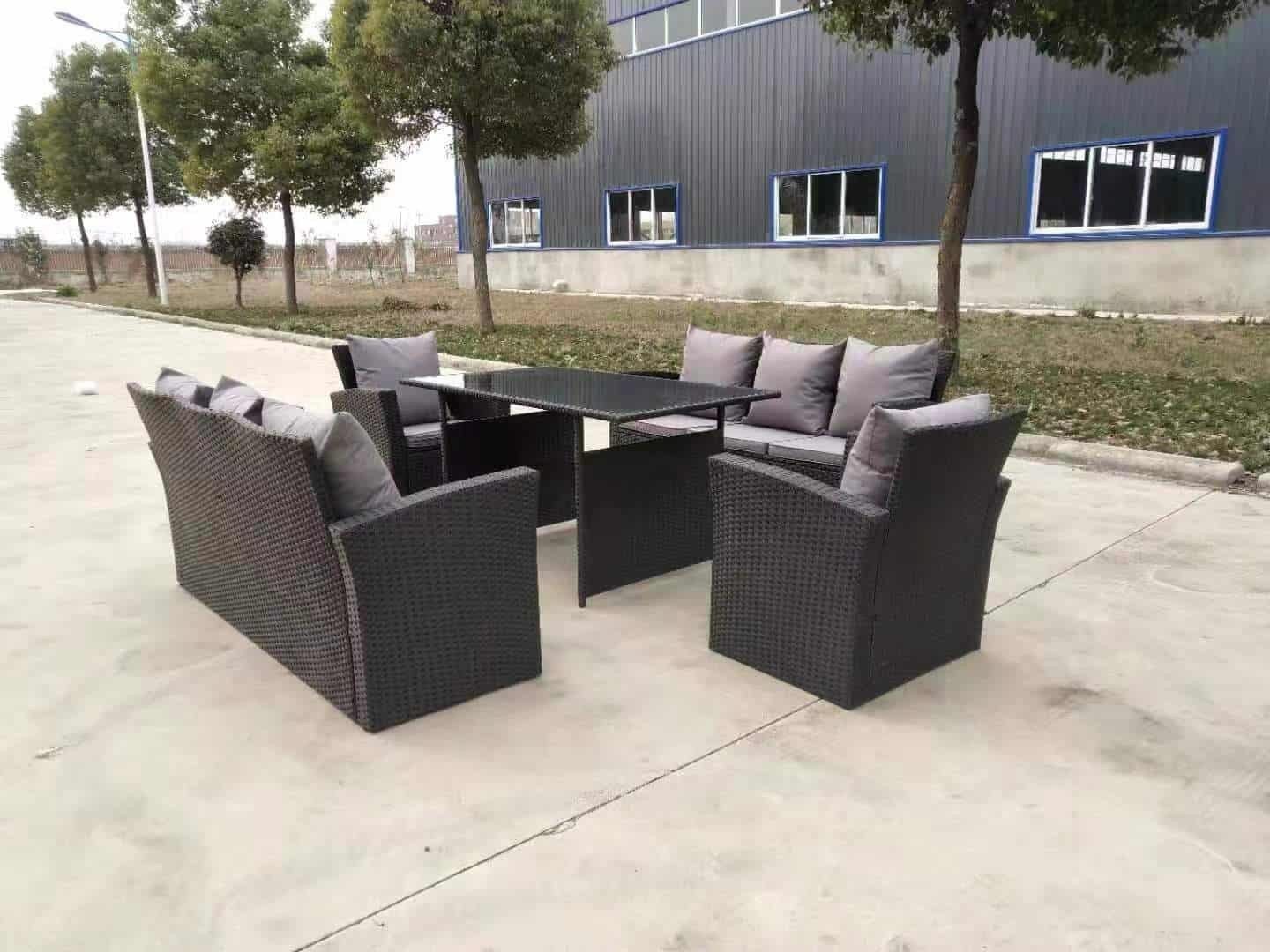 Yakoe 10 Seater Garden Dining Set and Bench One Tudor Furniture