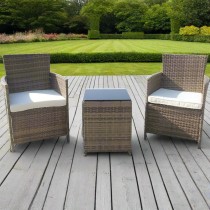 Yakoe Eton 2 Seater Garden Furniture Bistro Set In Nature