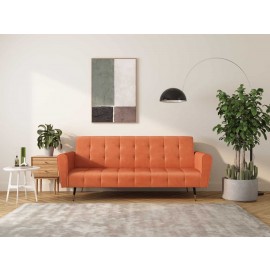 ALESSIA Orange VELVET SOFA BED 