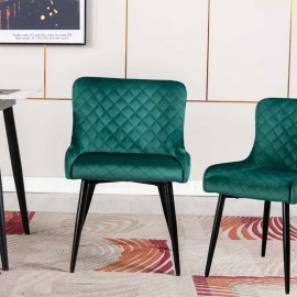 VELVET DINING CHAIR - SET OF 2 Green