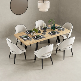 Belluno 4-6 Seater Oak 190CM Extending Dining Table