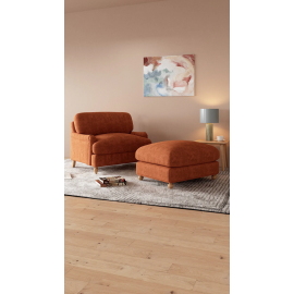 Bunburry Leisure Chair Upholstered Armchair With Ottoman