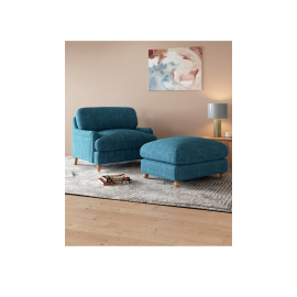 Bunburry Leisure Chair Upholstered Armchair With Ottoman