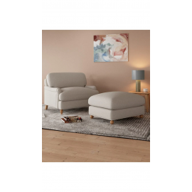 Bunburry Leisure Chair Upholstered Armchair With Ottoman