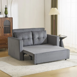 Avery 2 Seater Fold Out Upholstered Sofa Bed - Grey