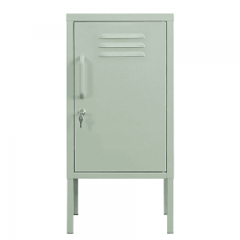 Set of 2 Night Stand Cabinet With Adjustable Shelf And Locker - Sagegreen