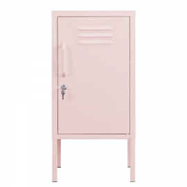 Lokki® Night Stand Cabinet With Adjustable Shelf And Locker - Pink