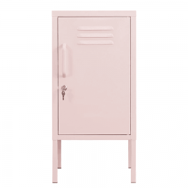 Set of 2 Night Stand Cabinet With Adjustable Shelf And Locker - Pink