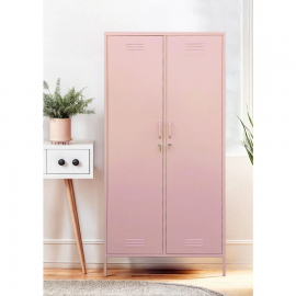 Lokki® 2 Doors Wardrobe Storage Locker cabinet With Adjustable Shelf - Pink
