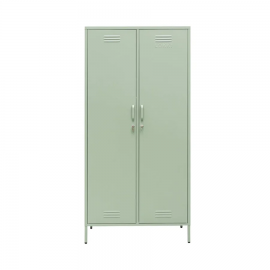 Lokki® 2 Doors Wardrobe Storage Locker cabinet With Adjustable Shelf - Sagegreen