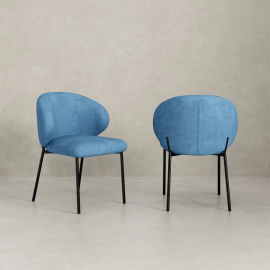 Orchid Set Of 2 Velvet Dining Chairs - Teal