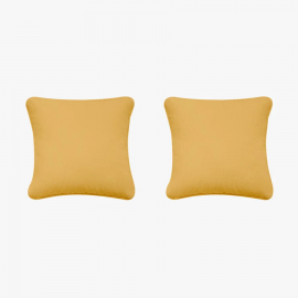 Birchcraft Cordury 2 Piece Indoor Soft Throw Pillow Set - Mustard