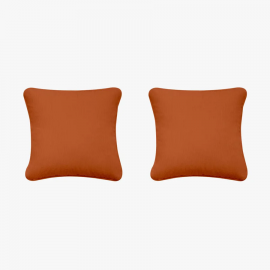 Birchcraft Cordury 2 Piece Indoor Soft Throw Pillow Set - Orange