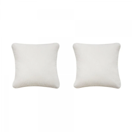 Birchcraft Cordury 2 Piece Indoor Soft Throw Pillow Set - White