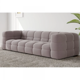 Serenity Latex Foam Boucle 3 seater Sofa Set In Taupe