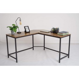 Industrial Style L-Shaped Computer Desk