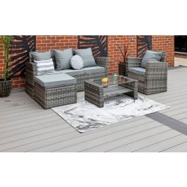 Rattan Outdoo Garden Furniture Set 5 Seater