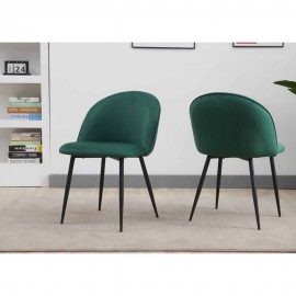 AURORA VELVET DINING CHAIR - SET OF 2  Green