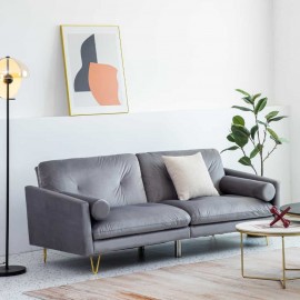 Alessia Silver Sofa bed with 2*bolster cushions