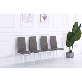 4 CHAIRS WITH POWDER COATING LEGS GREY