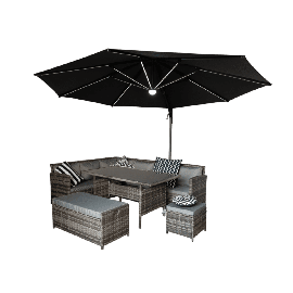 Heavy duty Big Roma Umbrella 3.5M with LED lights
