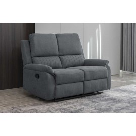Recliner 2 seater sofa grey fabric