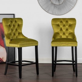 Avers Bar Stool - Set Of 2 Olive Green