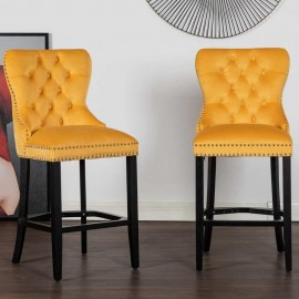 Avers Bar Stool - Set Of 2 Mustard