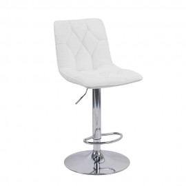 Carlow PU Bar Stool in White - Set Of 2