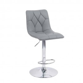 Carlow PU Bar Stool in Grey - Set Of 2