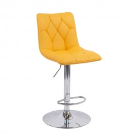 Carlow PU Bar Stool in Yellow - Set Of 2