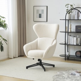 Noah Swivel Chair Leisure Armchair Boucle White