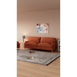 Bunburry 3 Seater Sofa Upholstered Sofa Orange