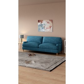 Bunburry 3 Seater Sofa Upholstered Sofa Blue