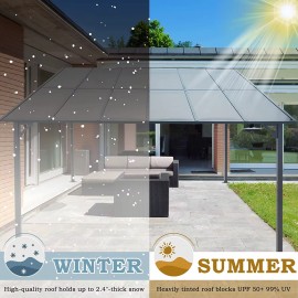 Outdoor Garden Pergola With heavily tinted Roof - 3*4M