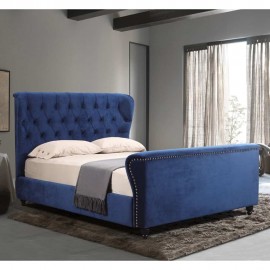 Upholstery  Chesterfield Super King Bed in Blue