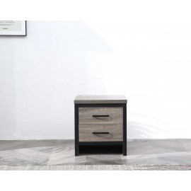 Black banded bedside table