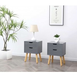 valentina pair of bedside table grey or white