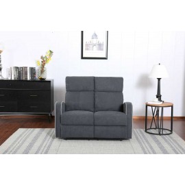 Boston grey fabric Leather 2 Seater Recliner Sofa