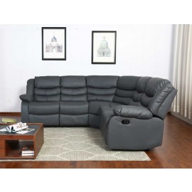 Bounded leather sofa corner grey