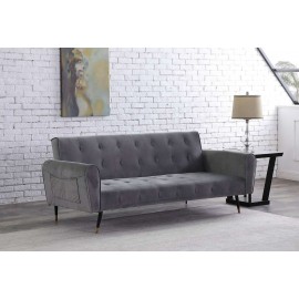 Grey Sofa Bed with buttons