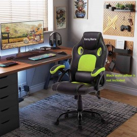 BONNE FAUX LEATHER ERGONOMIC SWIVEL GAMING OFFICE CHAIR GREEN